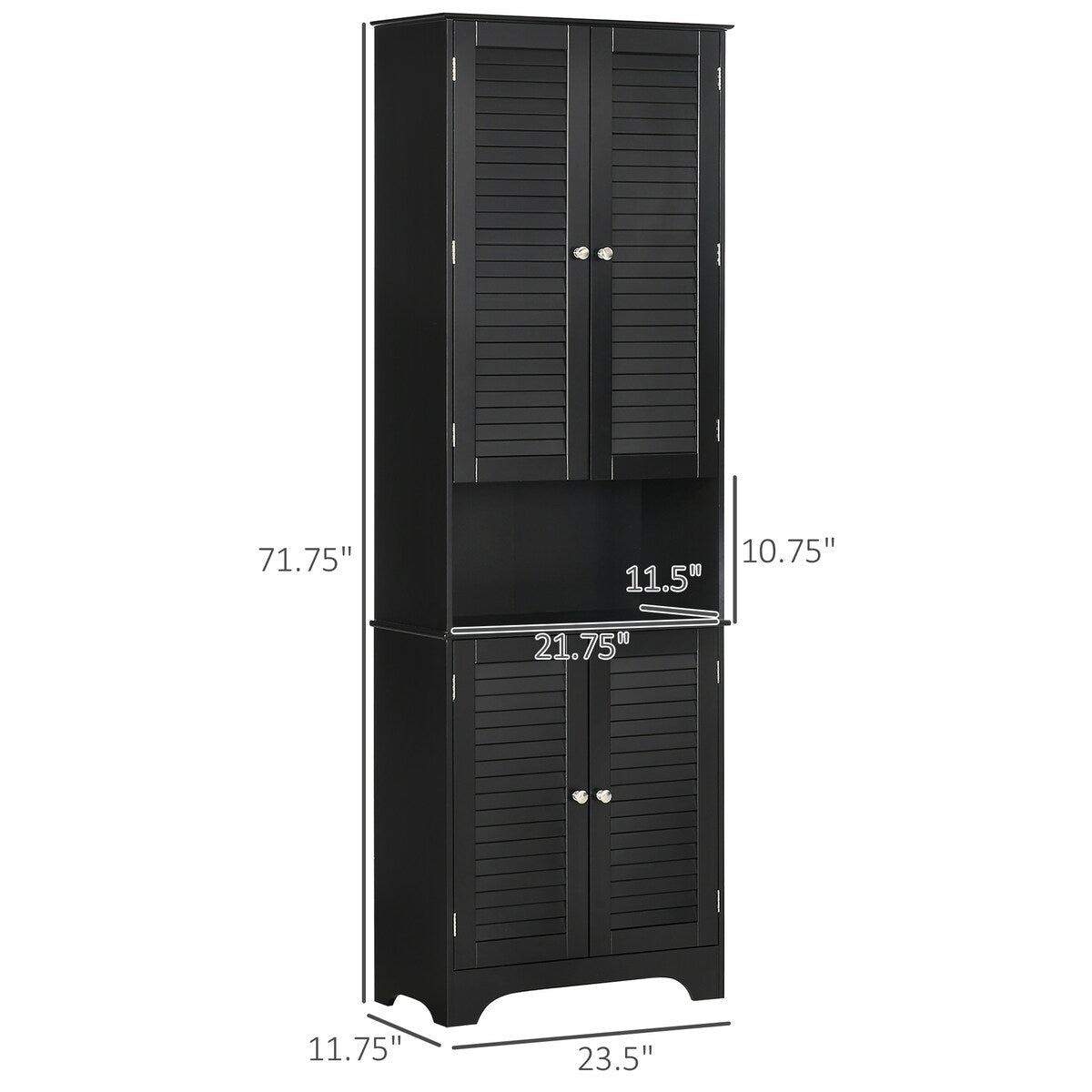 Bathroom Storage Cabinet with Countertop and Adjustable Shelf