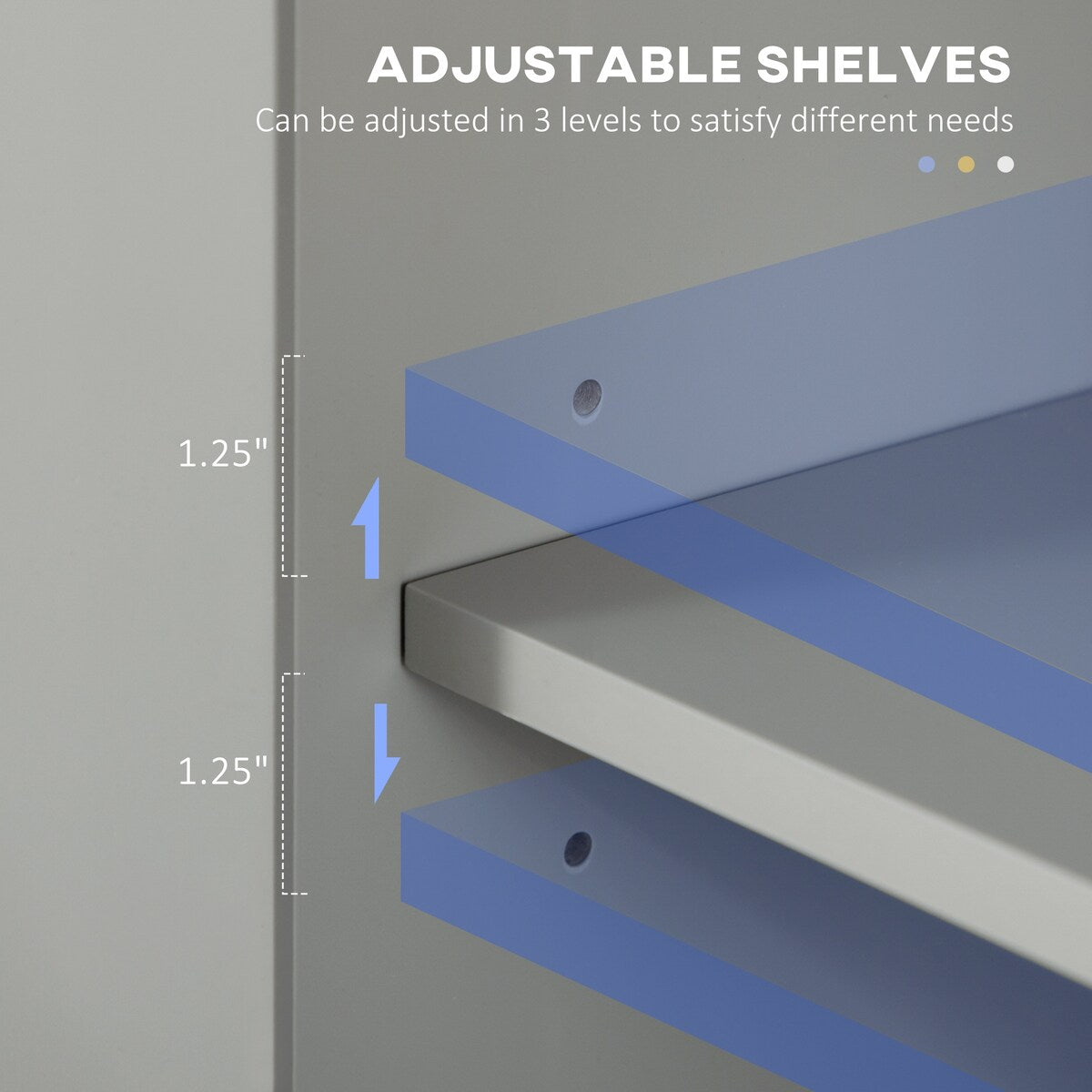 Bathroom Storage Cabinet with Countertop and Adjustable Shelf