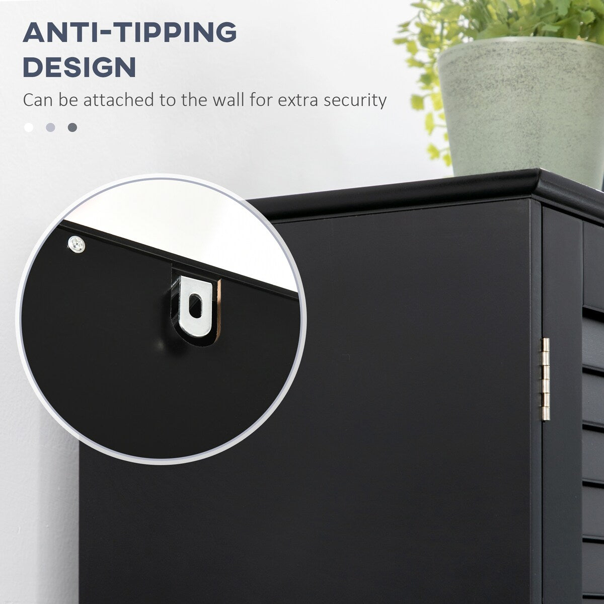 Bathroom Storage Cabinet with Countertop and Adjustable Shelf