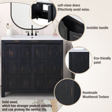 Bathroom Storage Vanity with Resin Sink & 2 Doors