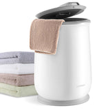 Bathroom Towel Warmer Bucket 21L Heater w/ Flip-top Lid Auto Shut Off - White & Gray