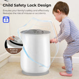 Bathroom Towel Warmer Bucket 21L Heater w/ Flip-top Lid Auto Shut Off - White & Gray