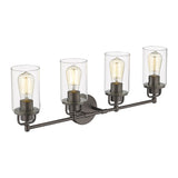 Bathroom Vanity Lights, Bathroom Wall Light Fixtures with Clear Glass Lampshade