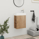 Bathroom Vanity With Sink In 12/16 Inch, Floating Bathroom Vanity With Soft Close Door And Shelf
