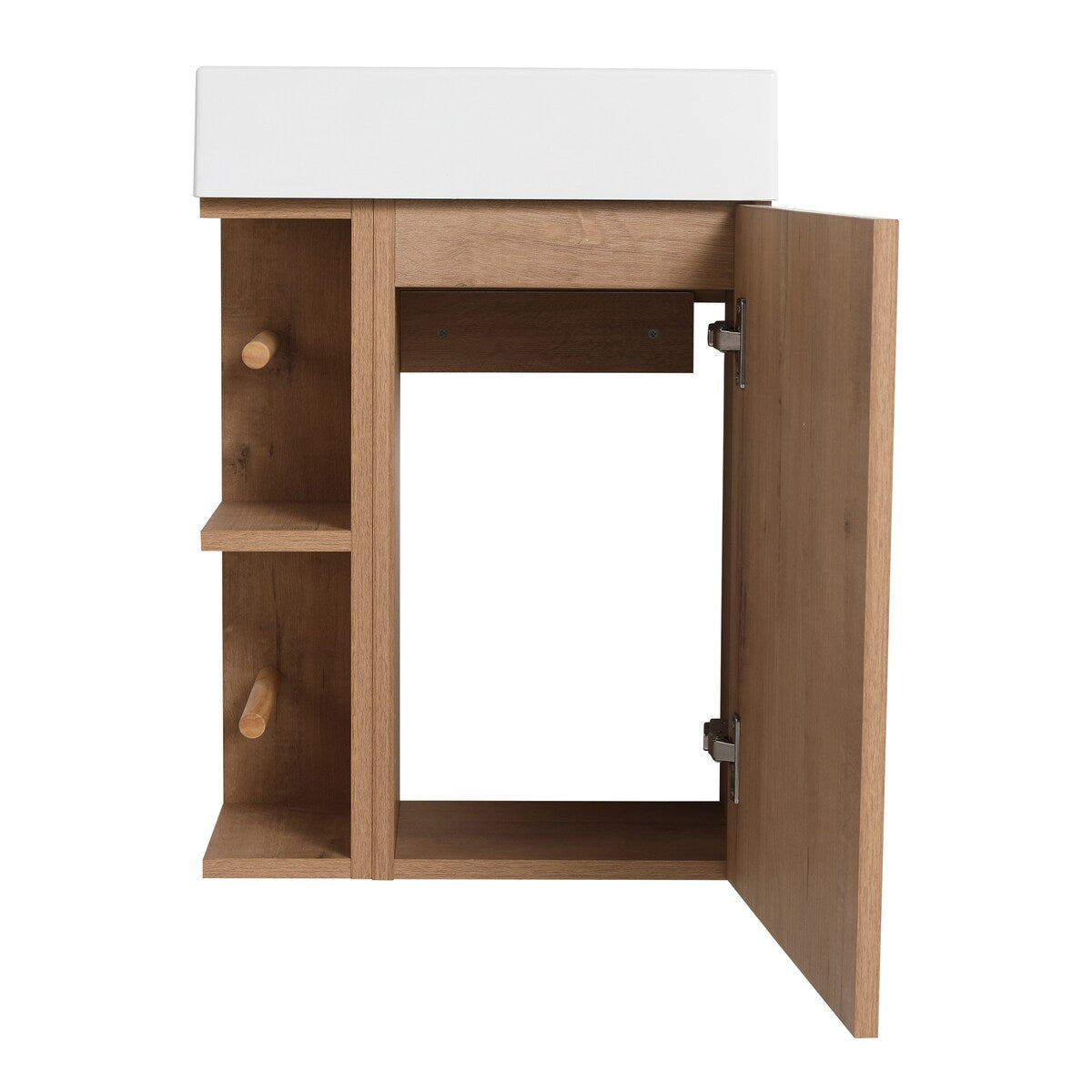 Bathroom Vanity With Sink In 12/16 Inch, Floating Bathroom Vanity With Soft Close Door And Shelf