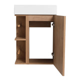 Bathroom Vanity With Sink In 12/16 Inch, Floating Bathroom Vanity With Soft Close Door And Shelf