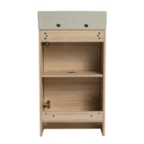 Bathroom Vanity With Sink In 16/18 Inch, Freestanding Bathroom Vanity With Soft Close Door
