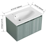 Bathroom Vanity With Sink In 24/30 Inch, Floating Bathroom Vanity With Soft Close Door
