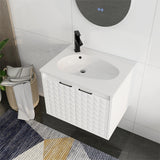 Bathroom Vanity With Sink In 24/30 Inch, Floating Bathroom Vanity With Soft Close Door