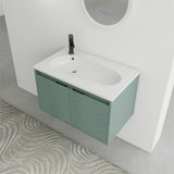 Bathroom Vanity With Sink In 24/30 Inch, Floating Bathroom Vanity With Soft Close Door