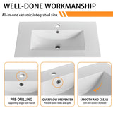 Bathroom Vanity With Sink In 24/30/36 Inch, Freestanding Bathroom Vanity With Soft Close Door and Adjustable Shelf