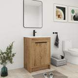 Bathroom Vanity With Sink In 24/30/36 Inch, Freestanding Bathroom Vanity With Soft Close Door and Adjustable Shelf