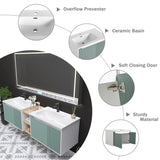 Bathroom Vanity With Sink In 32/36/40/84/76/92 Inch, Floating Bathroom Vanity With Soft Close Door