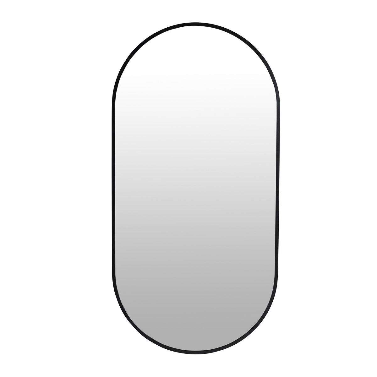 Bathroom Wall-Mounted Mirror with Black Aluminum Frame