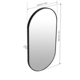 Bathroom Wall-Mounted Mirror with Black Aluminum Frame