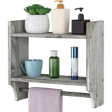 Bathroom Wall Shelf with Hooks