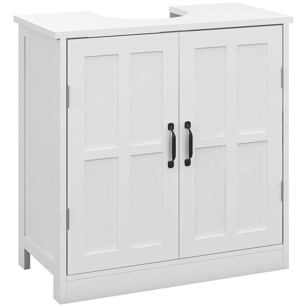 Bathroom Wood Pedestal Sink Cabinet with Adjustable Shelf (No Sink)
