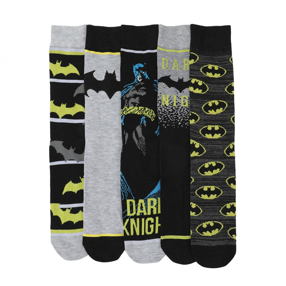 Batman Dark Knight 5Pair Pack Of Crew Socks
