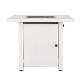 Baton Outdoor Outdoor 40,000 BTU Iron Square Fire Pit by Christopher Knight Home