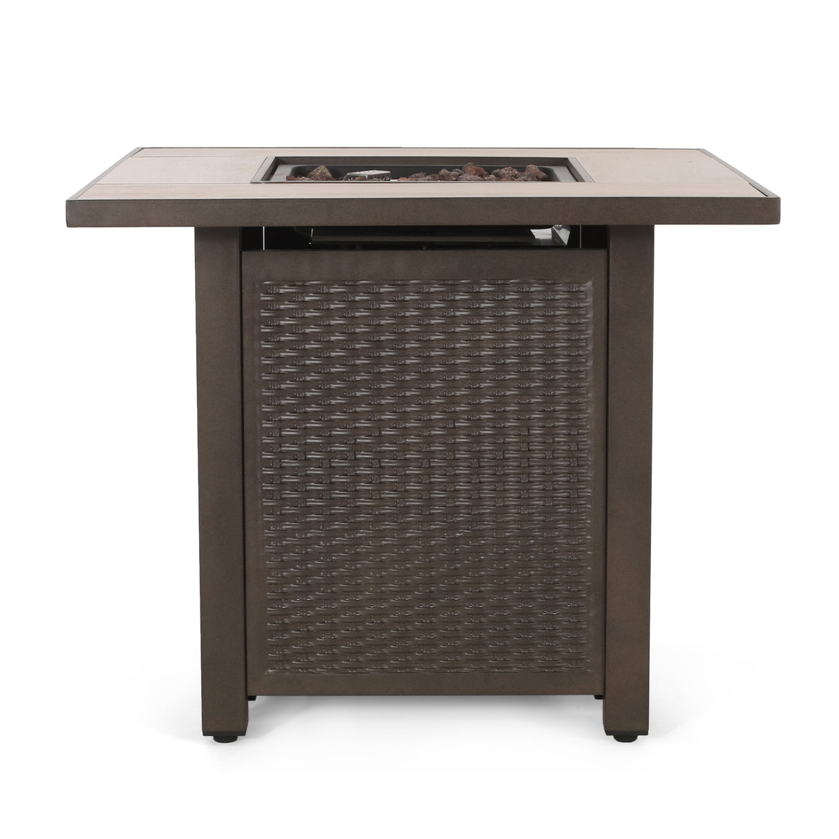 Baton Outdoor Outdoor 40,000 BTU Iron Square Fire Pit by Christopher Knight Home