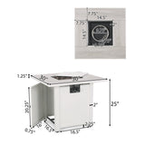 Baton Outdoor Outdoor 40,000 BTU Iron Square Fire Pit by Christopher Knight Home