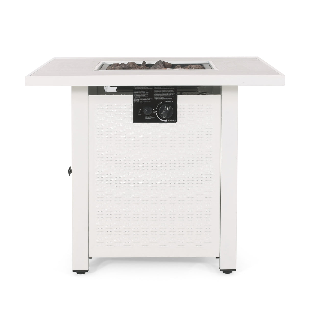 Baton Outdoor Outdoor 40,000 BTU Iron Square Fire Pit by Christopher Knight Home