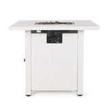 Baton Outdoor Outdoor 40,000 BTU Iron Square Fire Pit by Christopher Knight Home