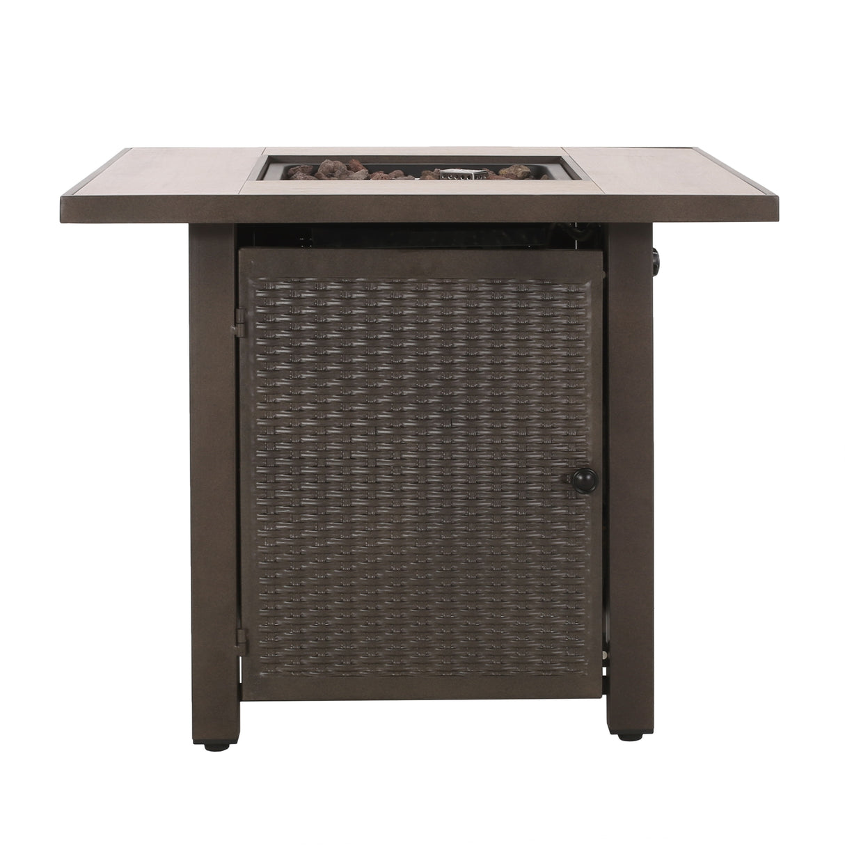 Baton Outdoor Outdoor 40,000 BTU Iron Square Fire Pit by Christopher Knight Home