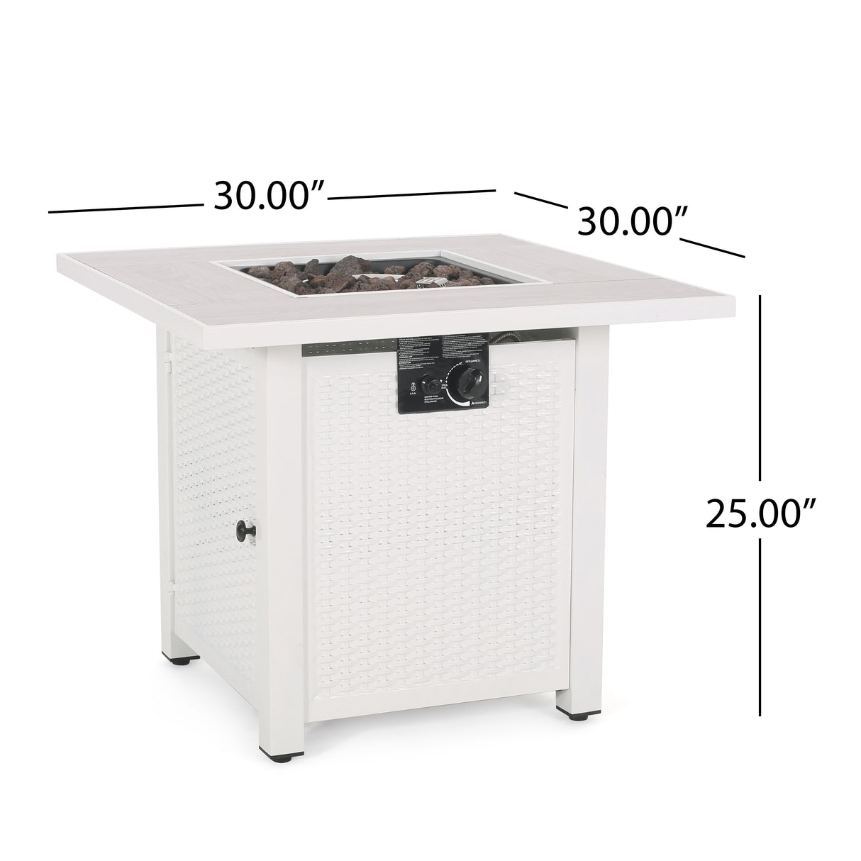 Baton Outdoor Outdoor 40,000 BTU Iron Square Fire Pit by Christopher Knight Home
