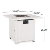 Baton Outdoor Outdoor 40,000 BTU Iron Square Fire Pit by Christopher Knight Home