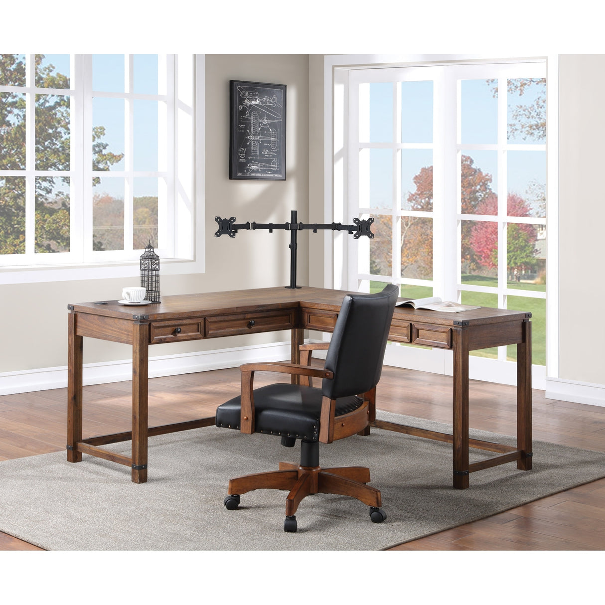Baton Rouge L-Shape Desk