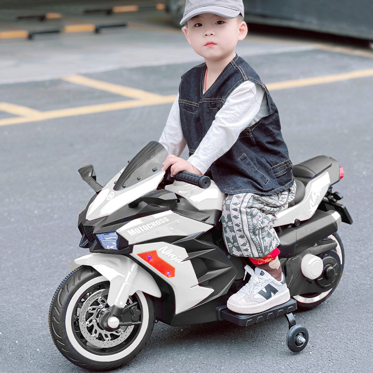 Battery Wheel Motorcycle, Kids Rechargeable Riding Electric Car
