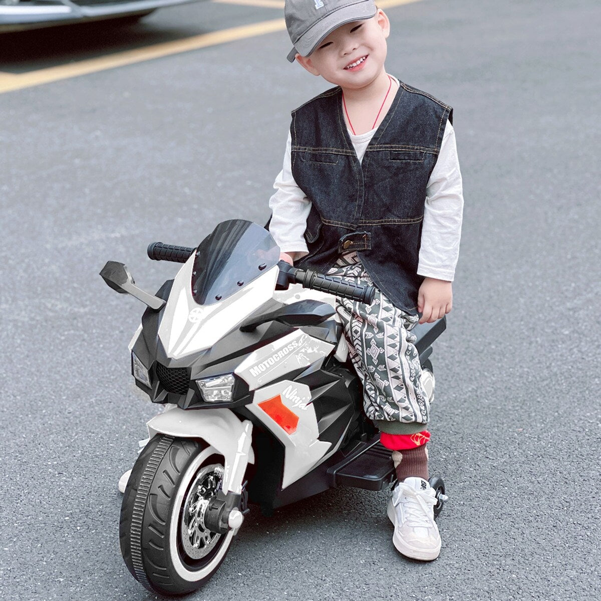 Battery Wheel Motorcycle, Kids Rechargeable Riding Electric Car