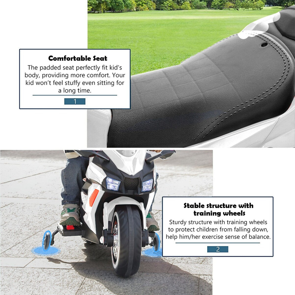 Battery Wheel Motorcycle, Kids Rechargeable Riding Electric Car