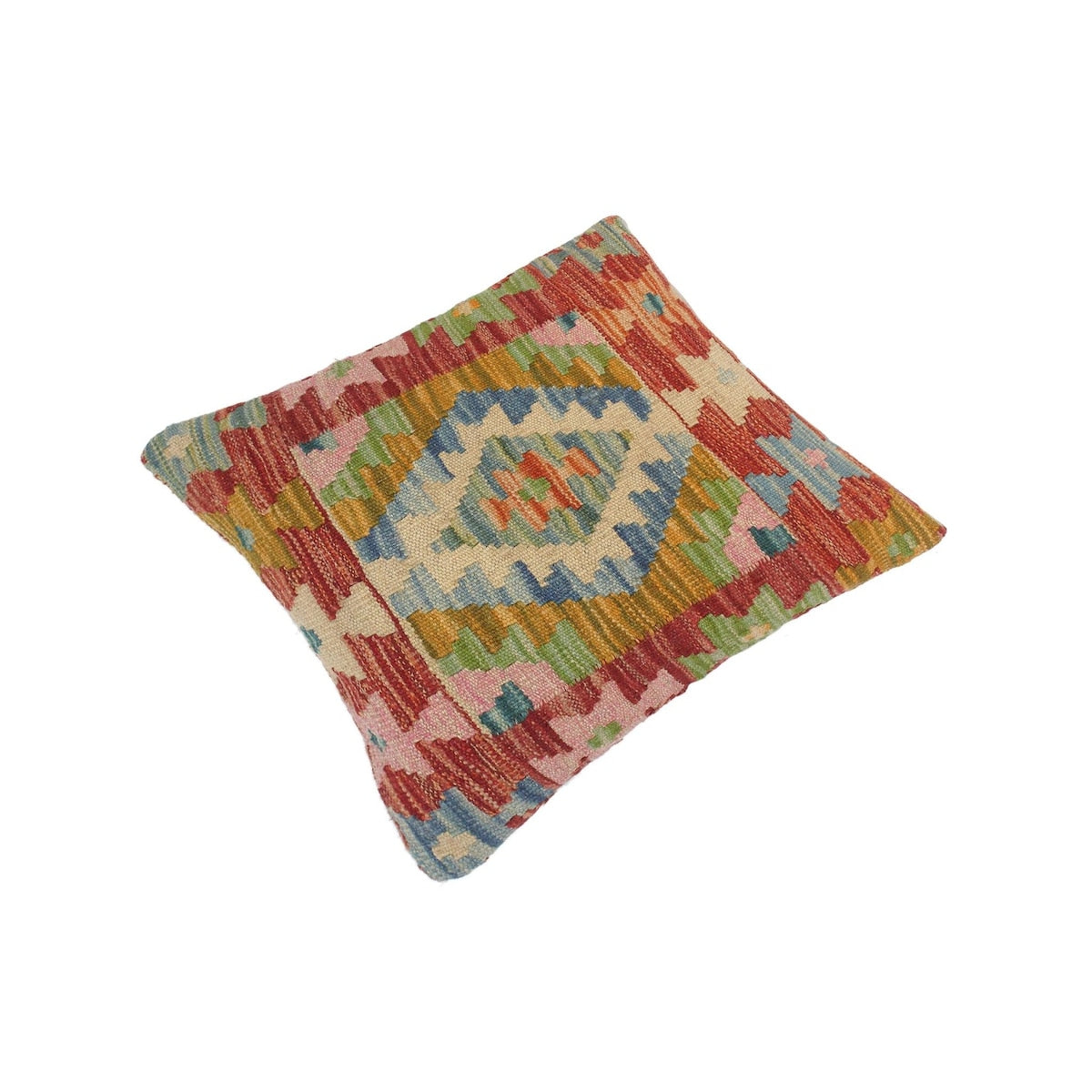Bauhaus Charlett Hand-Woven Turkish Kilim Pillow 16 in. x 16 in.