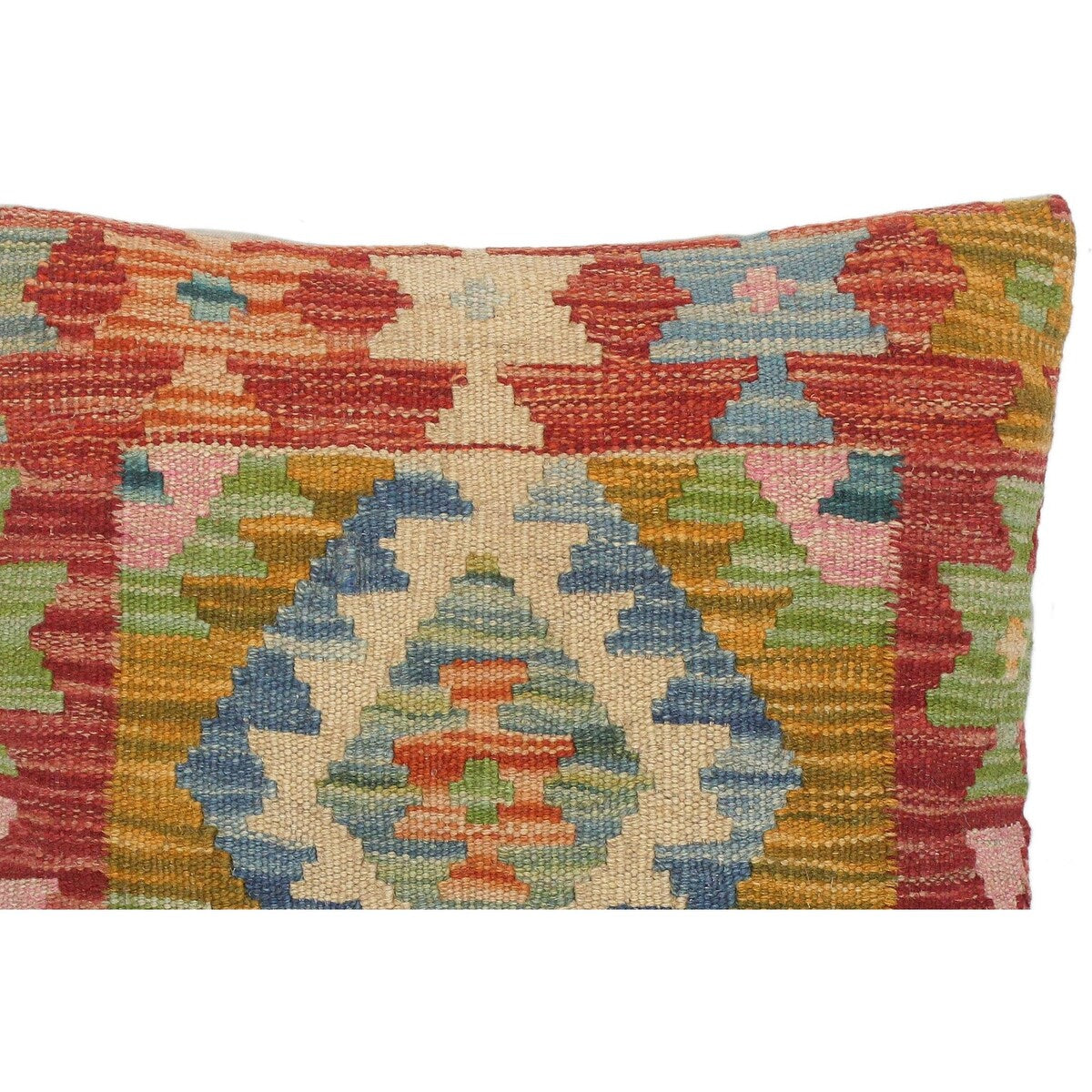 Bauhaus Charlett Hand-Woven Turkish Kilim Pillow 16 in. x 16 in.