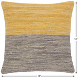 Bauhaus Shameka Hand-Woven Turkish Kilim Pillow 18 in. x 18 in.
