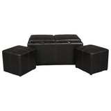 Porter Baxby Brown Storage Ottoman with Flip Top Trays and Hidden Ottomans