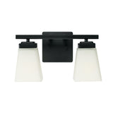 Baxley 13-inch 2-light Bath/ Vanity Fixture w/ Soft White Glass