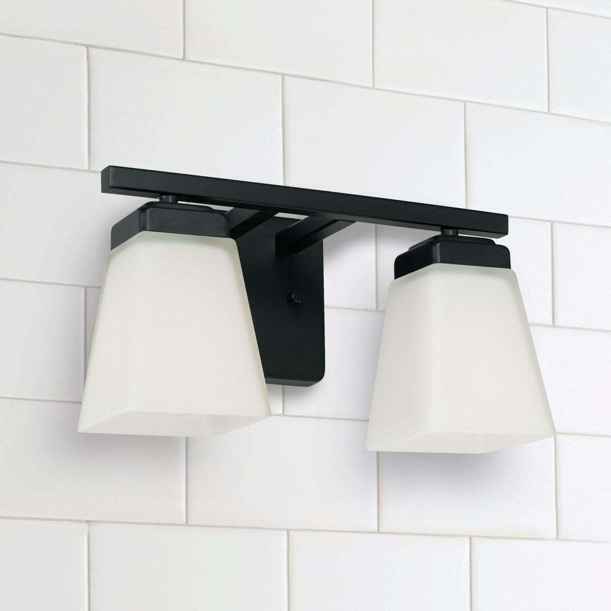 Baxley 13-inch 2-light Bath/ Vanity Fixture w/ Soft White Glass