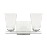 Baxley 13-inch 2-light Bath/ Vanity Fixture w/ Soft White Glass