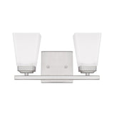 Baxley 13-inch 2-light Bath/ Vanity Fixture w/ Soft White Glass
