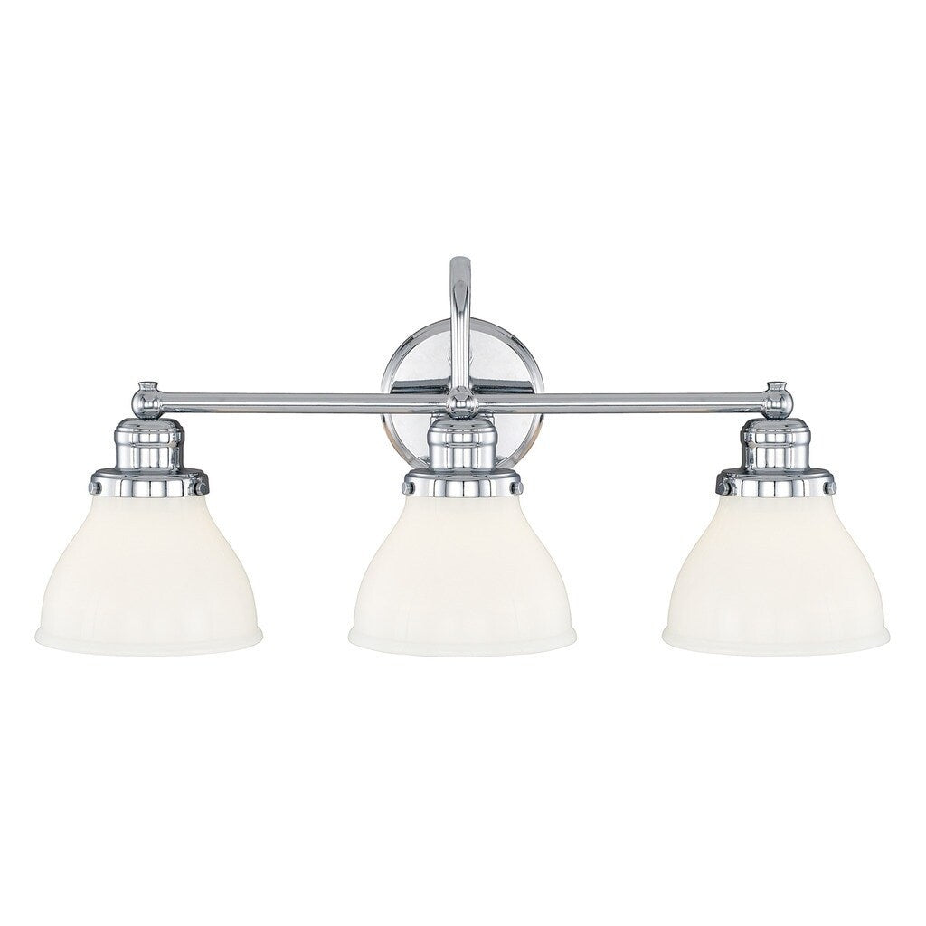 Baxter 24-inch 3-light Bath/ Vanity Light w/ Milk Glass