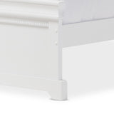 Baxton Studio Aether Colonial Revival Style White Solid Wood Platform Bed