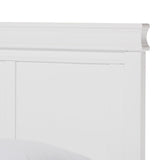 Baxton Studio Aether Colonial Revival Style White Solid Wood Platform Bed
