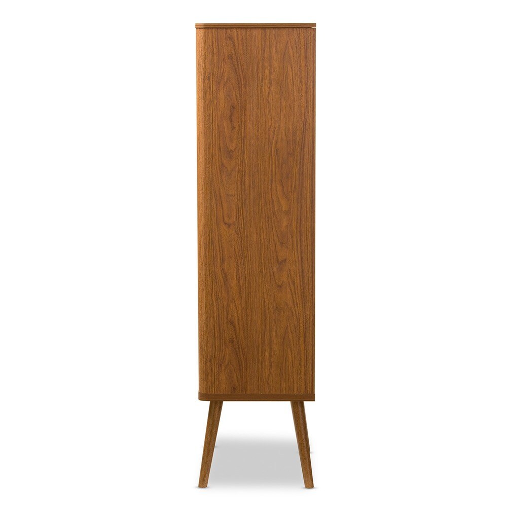 Baxton Studio Ellingham Mid-century Retro Modern 1-drawer Sideboard Storage Cabinet Bookcase Organizer