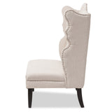Baxton Studio Witherby Beige Linen Modern Banquette Bench