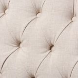 Baxton Studio Witherby Beige Linen Modern Banquette Bench