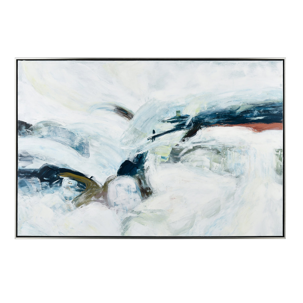 Elk Home Bay Storm Light Blue Fabric 48.25 Inch Wide Wall Art