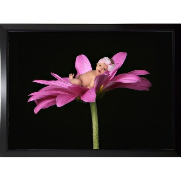 Bay in a Big Daisy-TANHOV93037 Print 5.25"x7.25" by Tanya Hovey